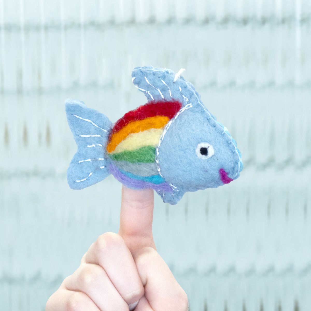 Wild Woolies Handmade Finger Puppet Wild Woolie Rainbow Fish