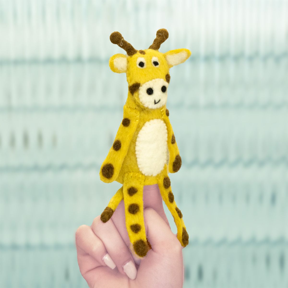 Wild Woolies Handmade Finger Puppet Wild Woolie Giraffe