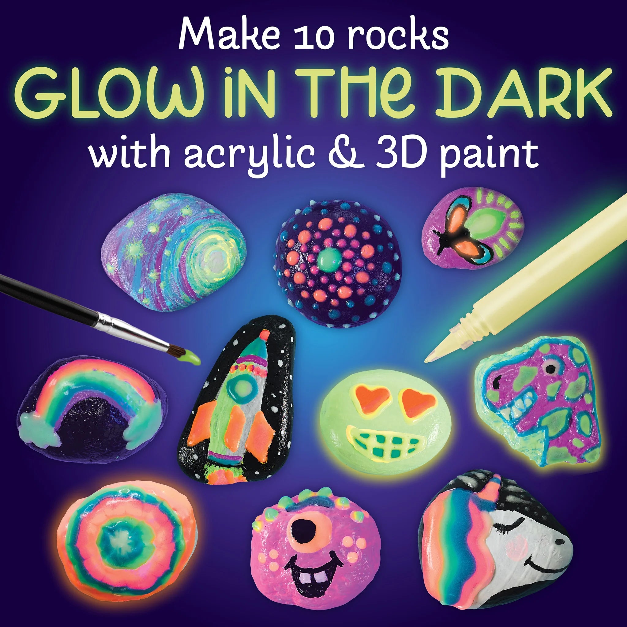 Faber Castell Glow in the Dark Rock Painting Kit