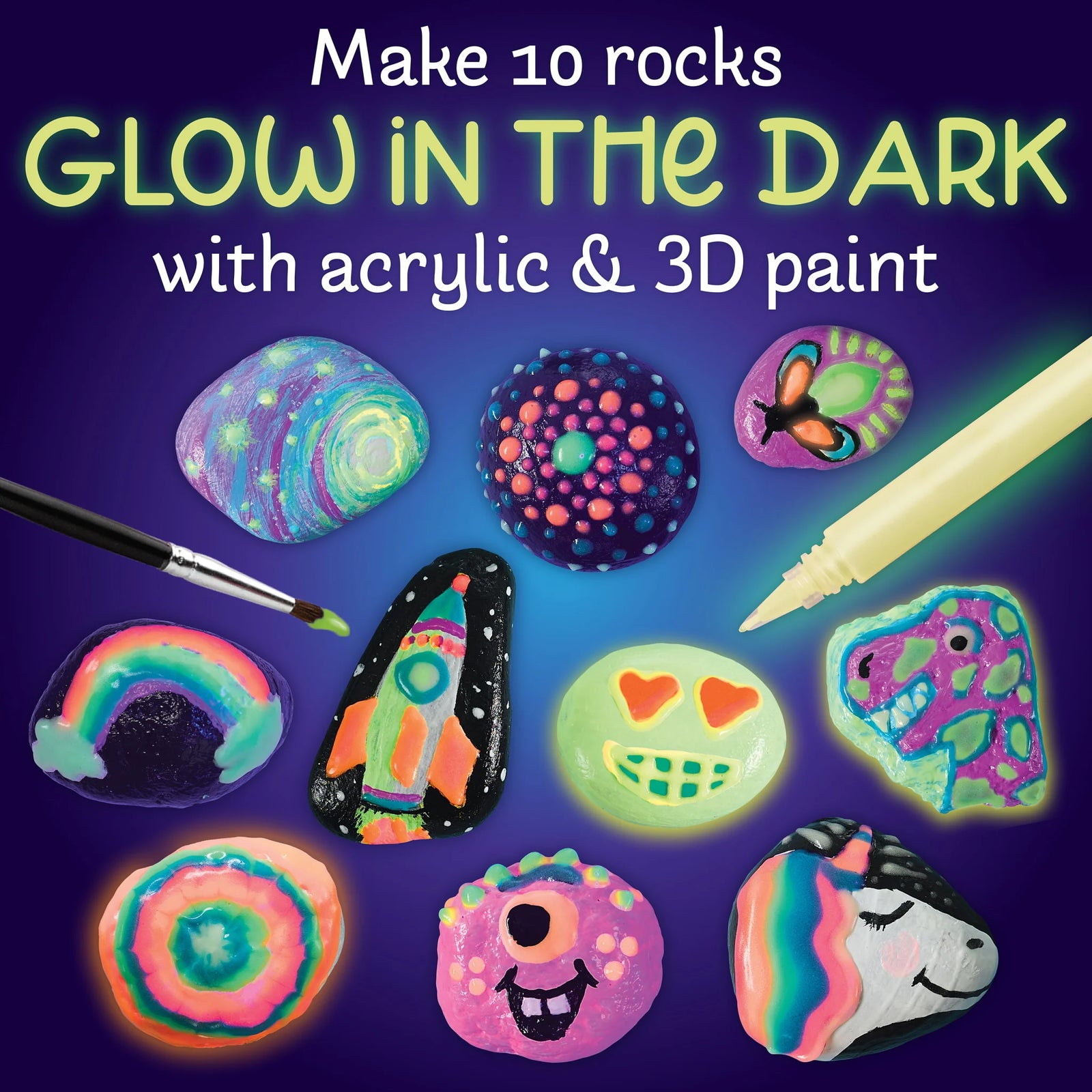 Faber Castell Glow in the Dark Rock Painting Kit