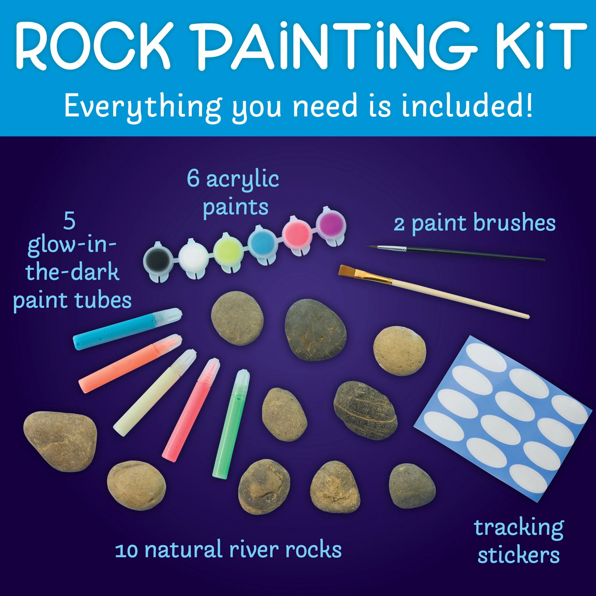 6232000 Faber Castell Glow in the Dark Rock Painting Kit – Kids 'N Kribs