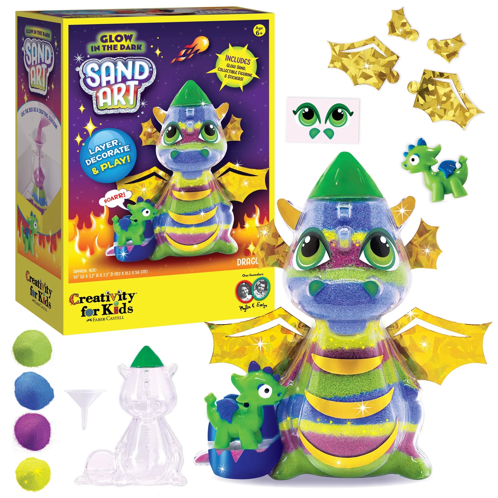 Faber Castell Glow in the Dark Sand Art Dragon