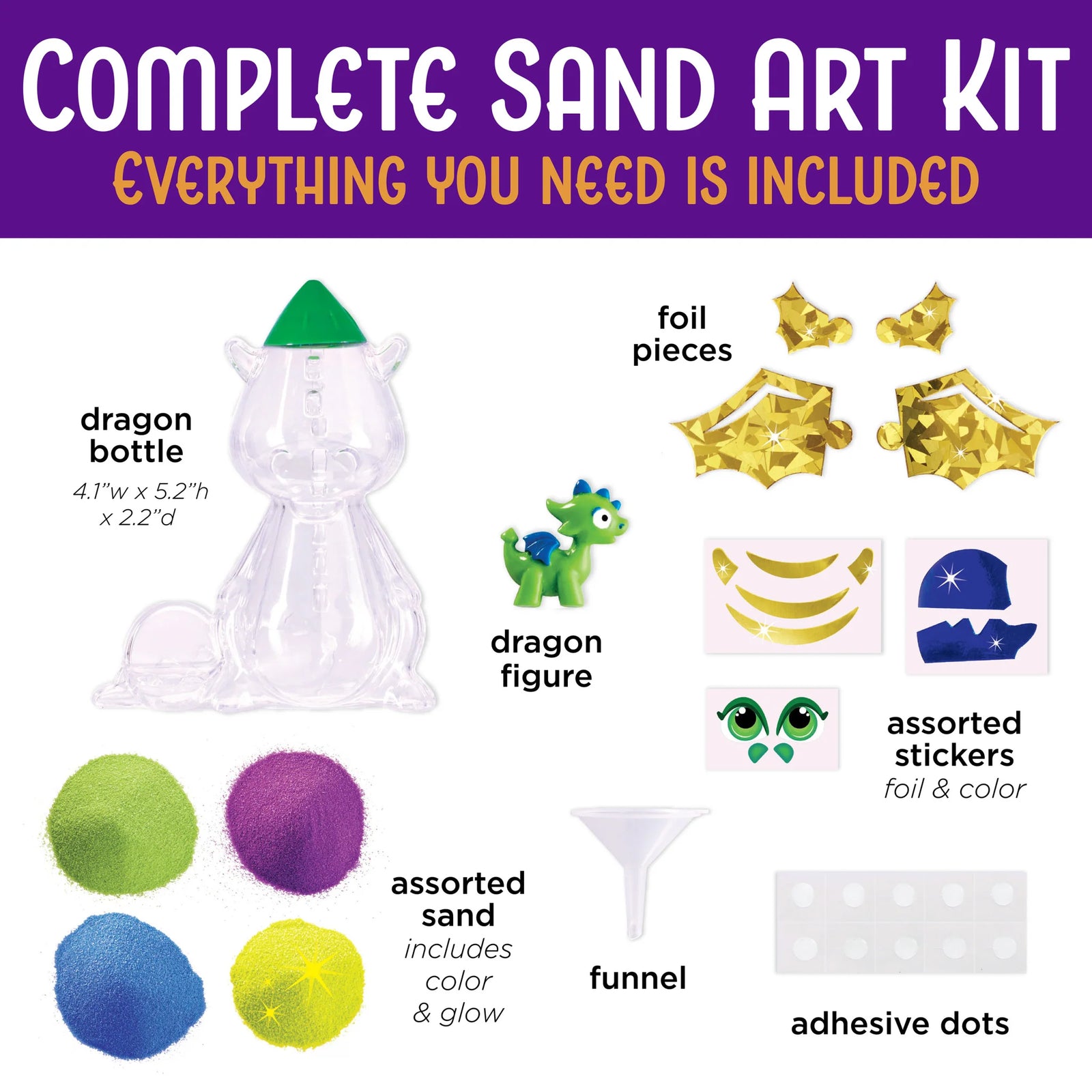 Faber Castell Glow in the Dark Sand Art Dragon