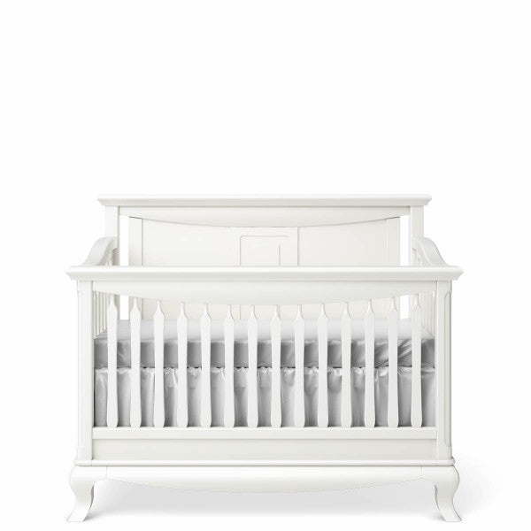 Solid Back Crib Solid White