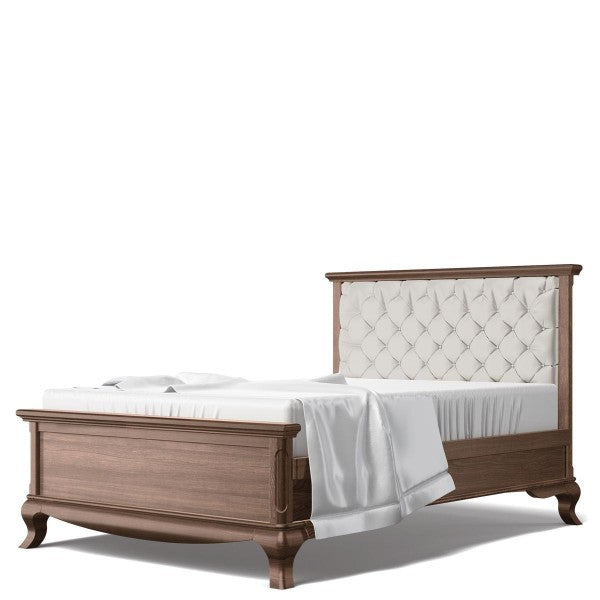Full Bed Tufted Headboard Nocello with Grey Linen