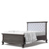 Full Bed Tufted Headboard Oil Grey with Grey Linen
