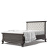 Full Bed Tufted Headboard Oil Grey with Grey Linen