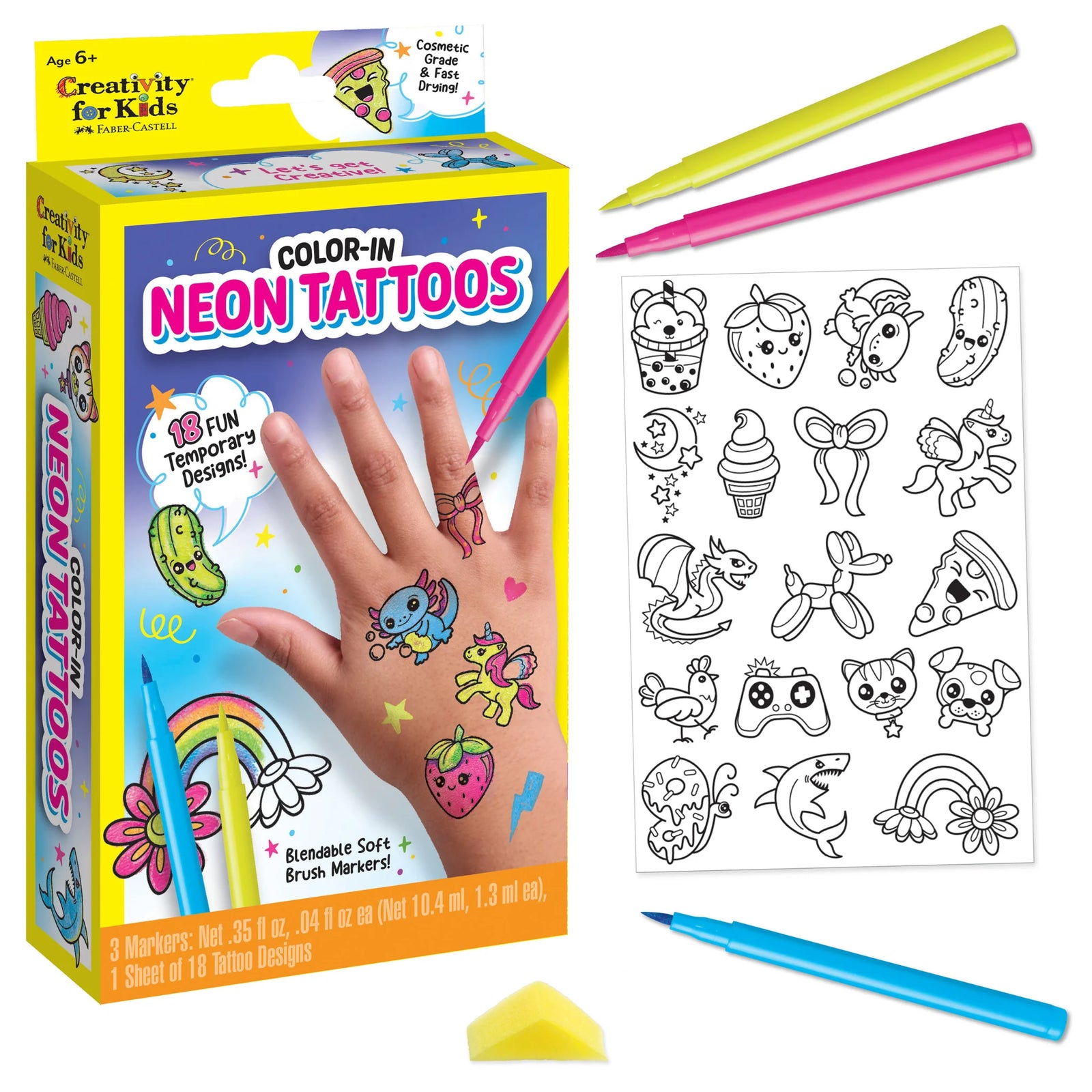 Faber Castell Color In Neon Tattoos