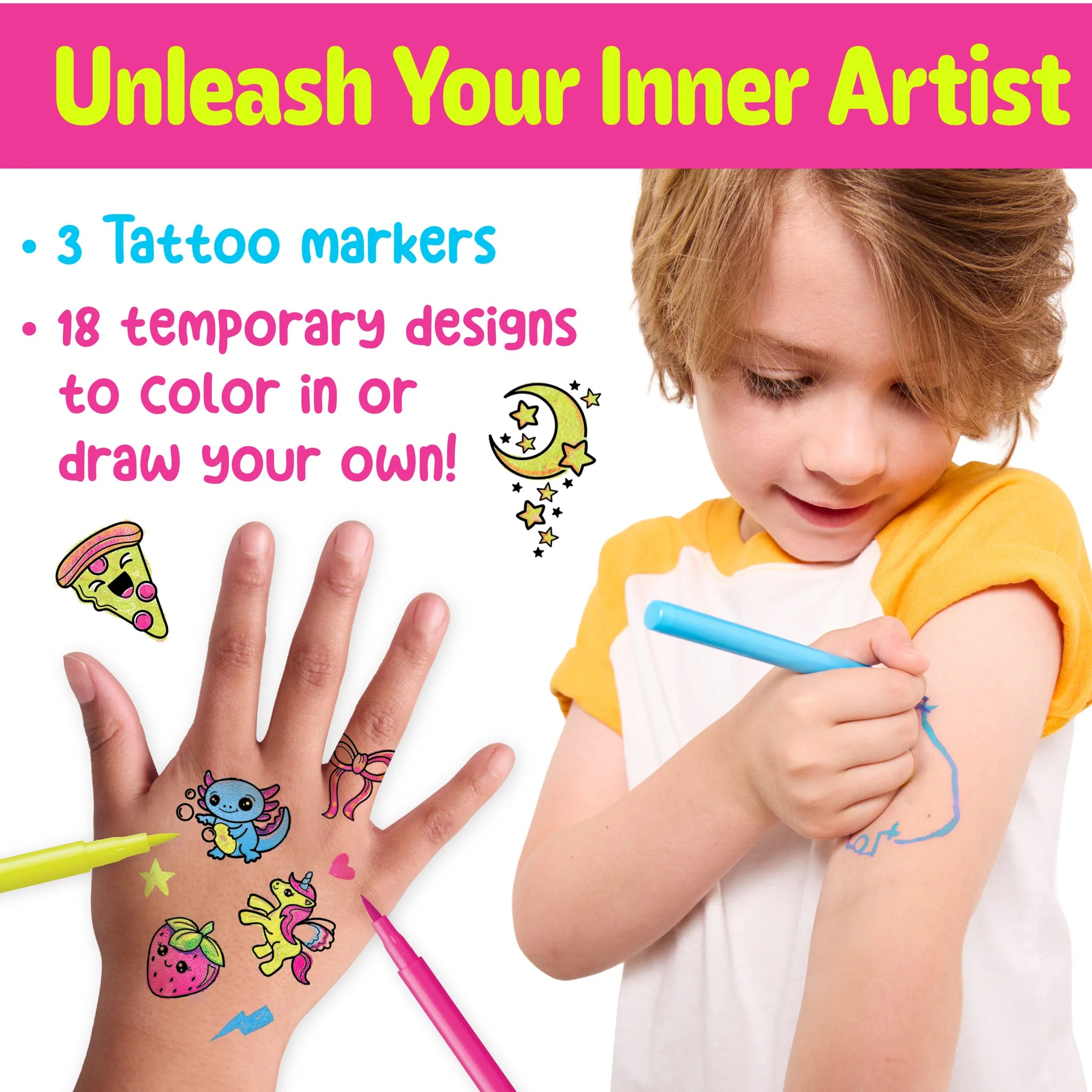 Faber Castell Color In Neon Tattoos
