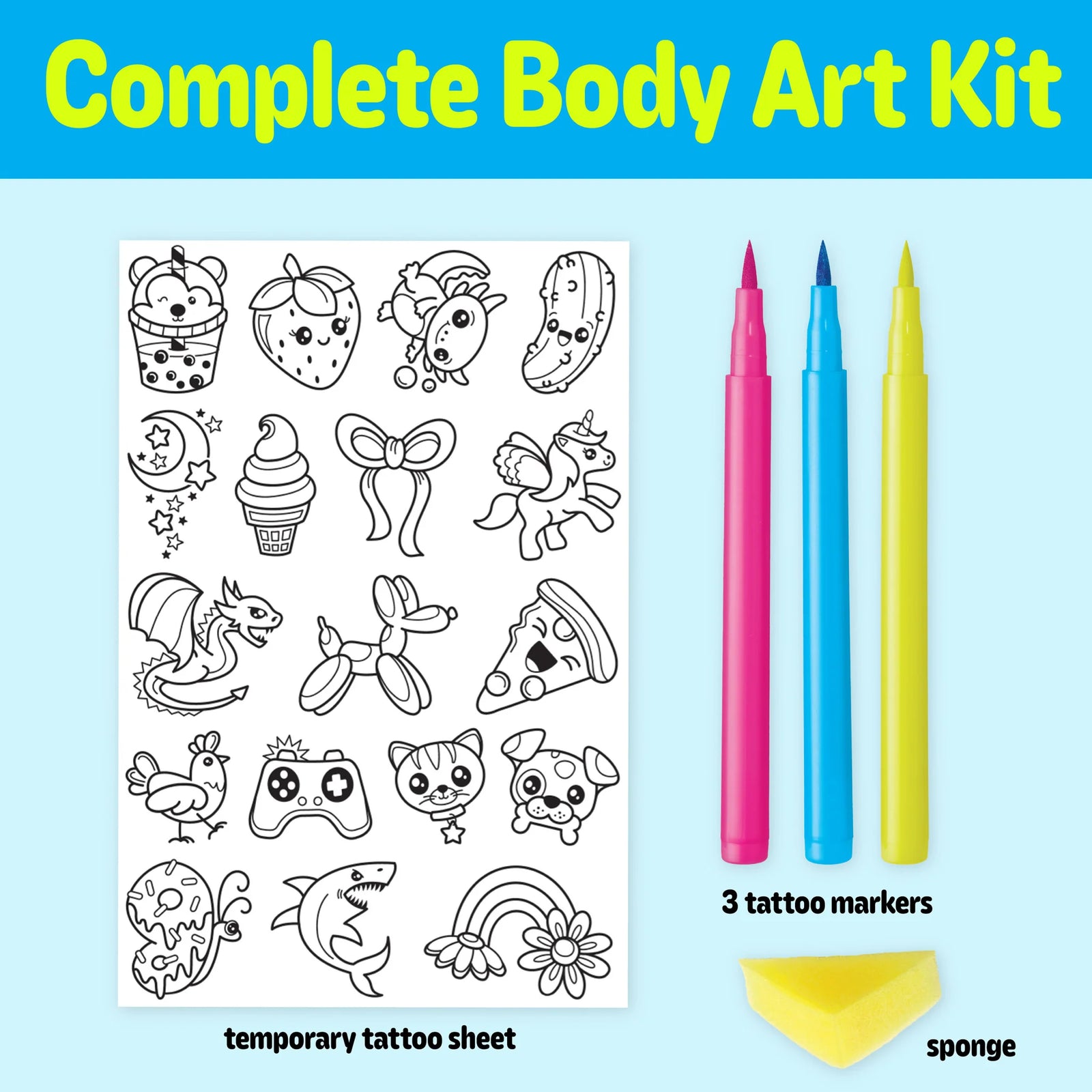 Faber Castell Color In Neon Tattoos