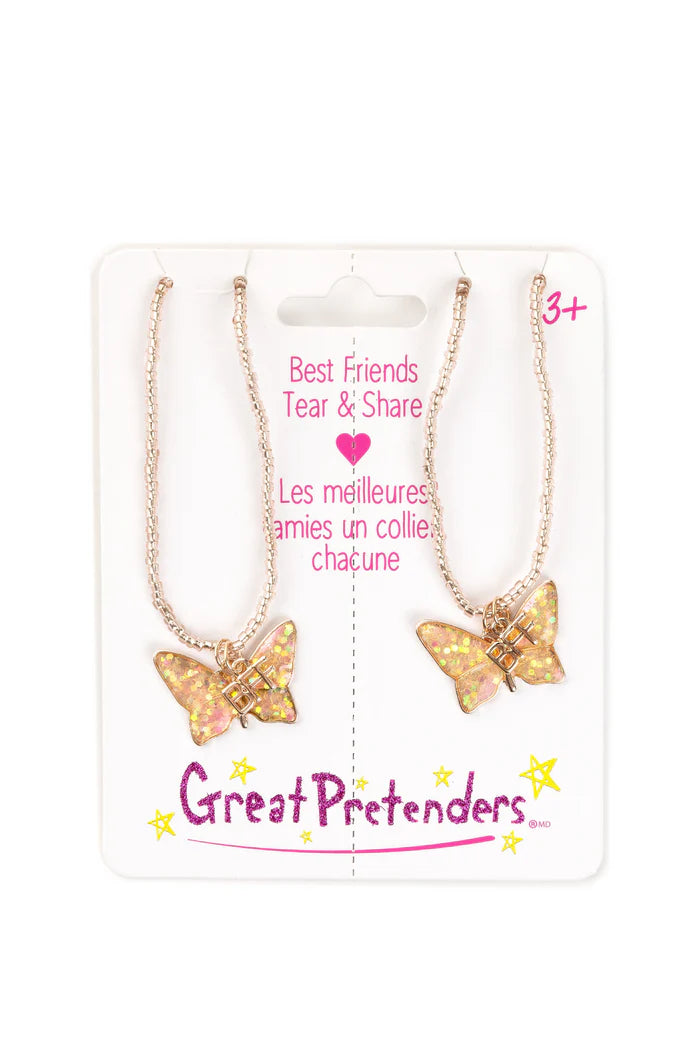 Great Pretenders BFF Butterfly Share & Tear Necklace, 2pc