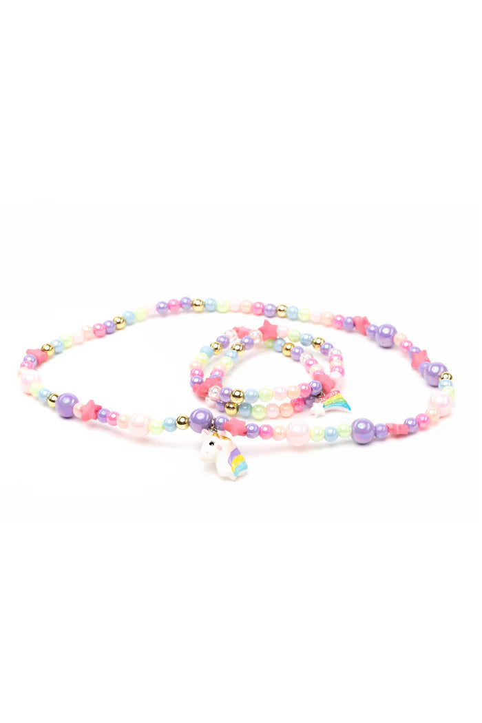 Great Pretenders Cheerful Starry Unicorn Necklace Bracelet Set