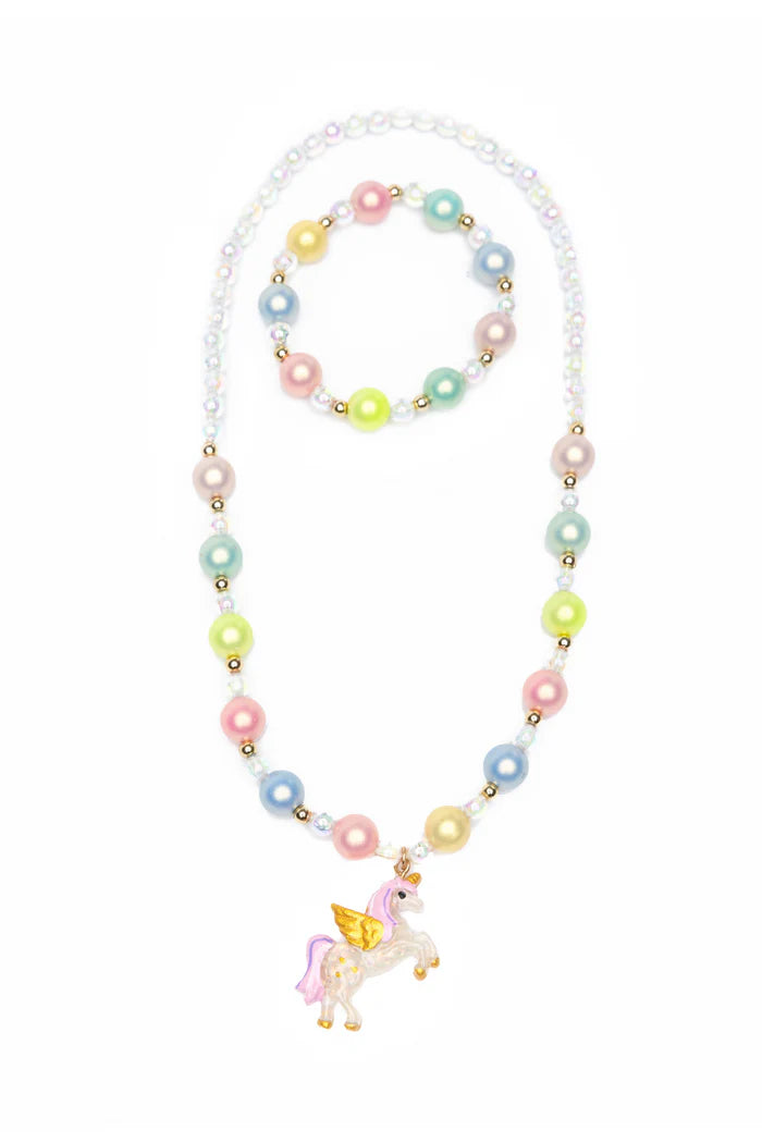 Great Pretenders Happy-Go-Unicorn Necklace Bracelet Set
