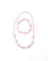 Great Pretenders Pink Crystal Blooms Necklace & Bracelet Set