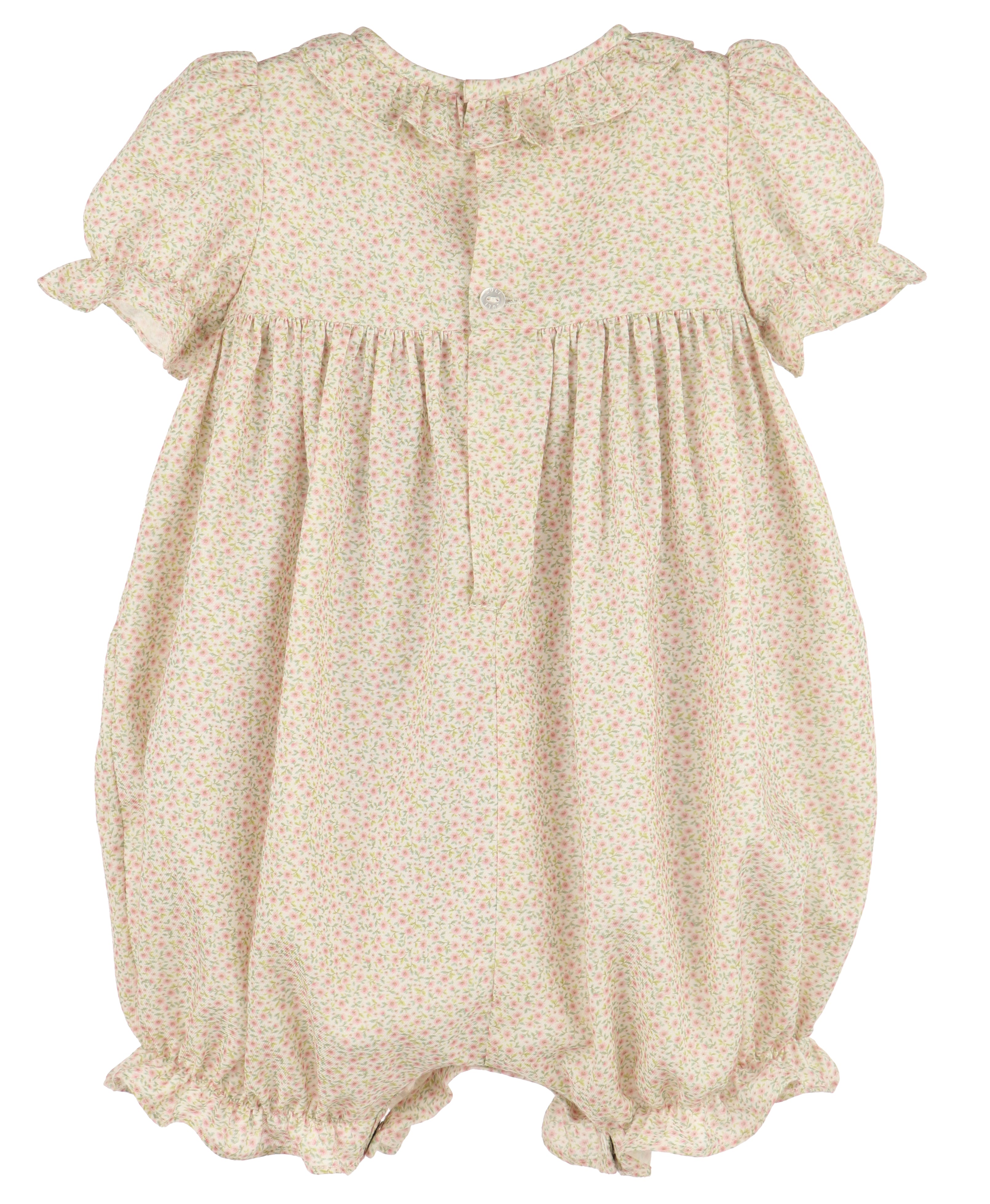 Harvest Floral Smock Romper, Pink