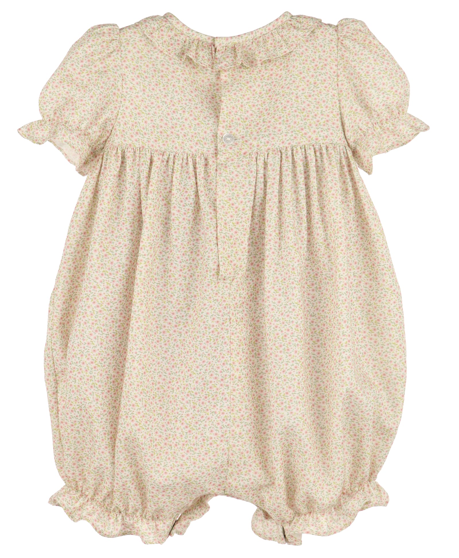 Harvest Floral Smock Romper, Pink