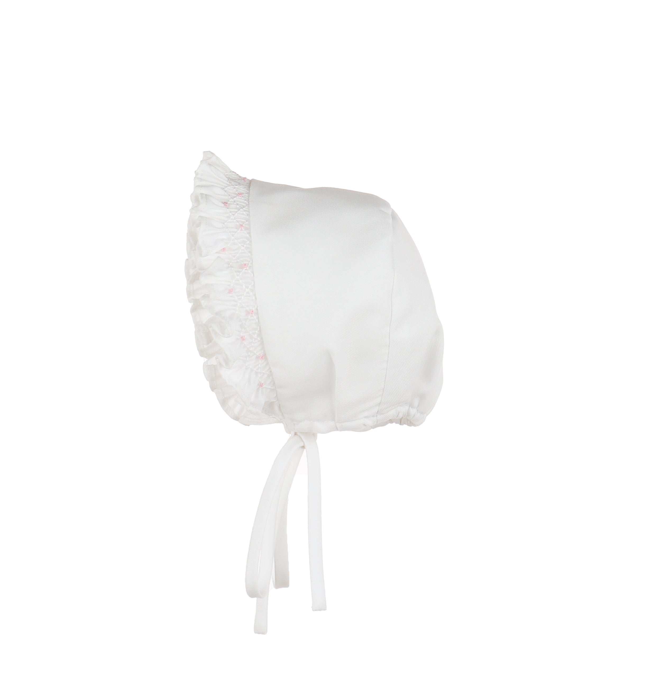 Classic Embroidery Feston Bishop with Bonnet, Pink