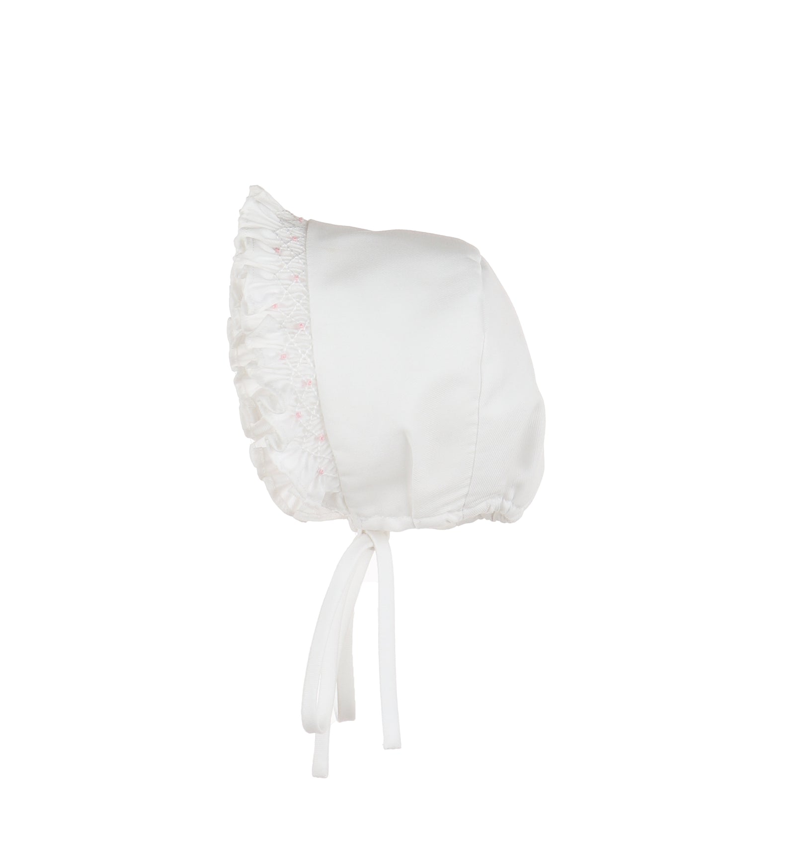 Classic Embroidery Feston Bishop with Bonnet, Pink