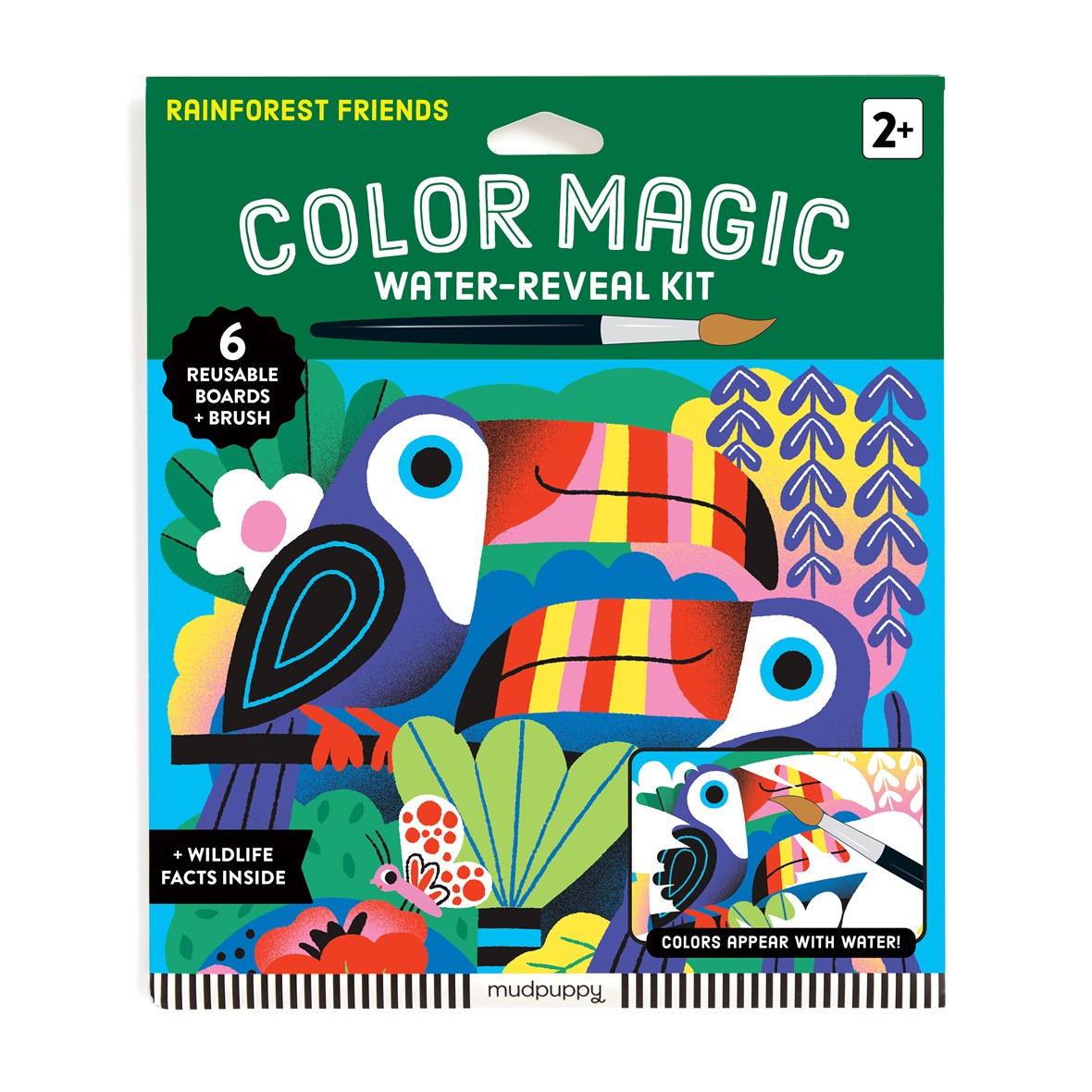 Chronicle Mudpuppy Rainforest Friends Color Magic Water-Reveal Kit ...