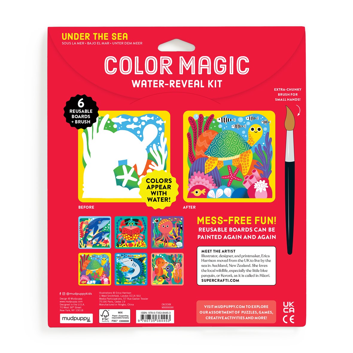 Chronicle Mudpuppy Under The Sea Color Magic Water-Reveal Kit