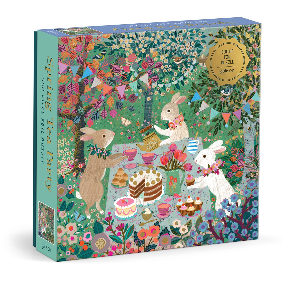 Chronicle Spring Tea Party 500 Piece Foil Puzzle