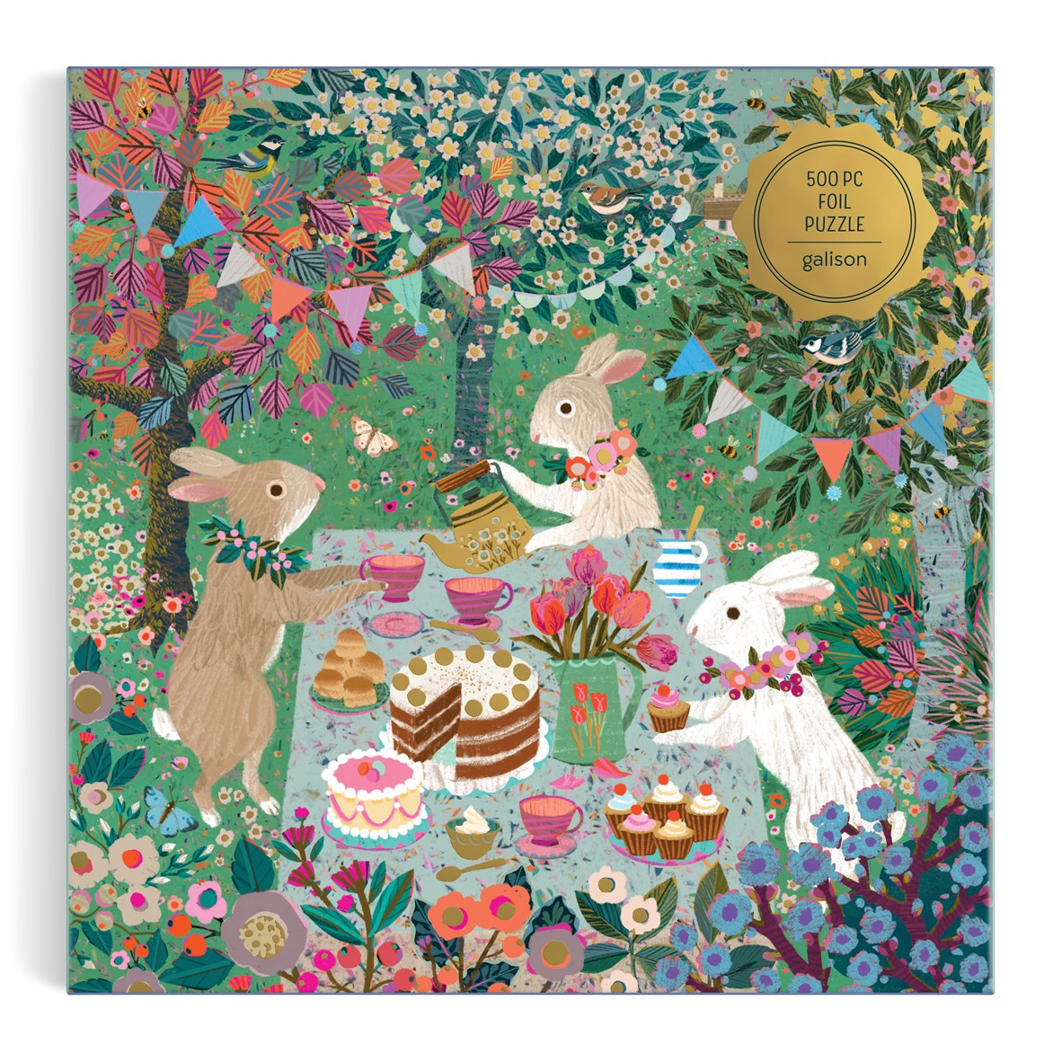 Chronicle Spring Tea Party 500 Piece Foil Puzzle