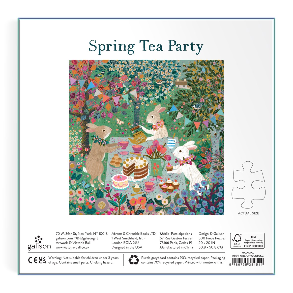 Chronicle Spring Tea Party 500 Piece Foil Puzzle