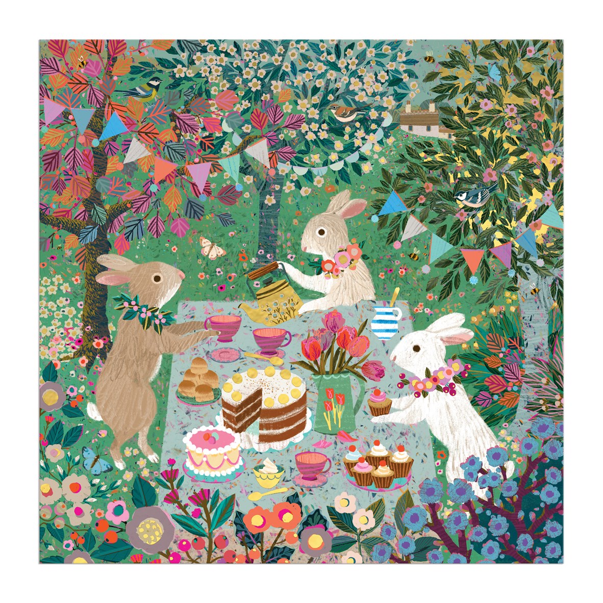 Chronicle Spring Tea Party 500 Piece Foil Puzzle