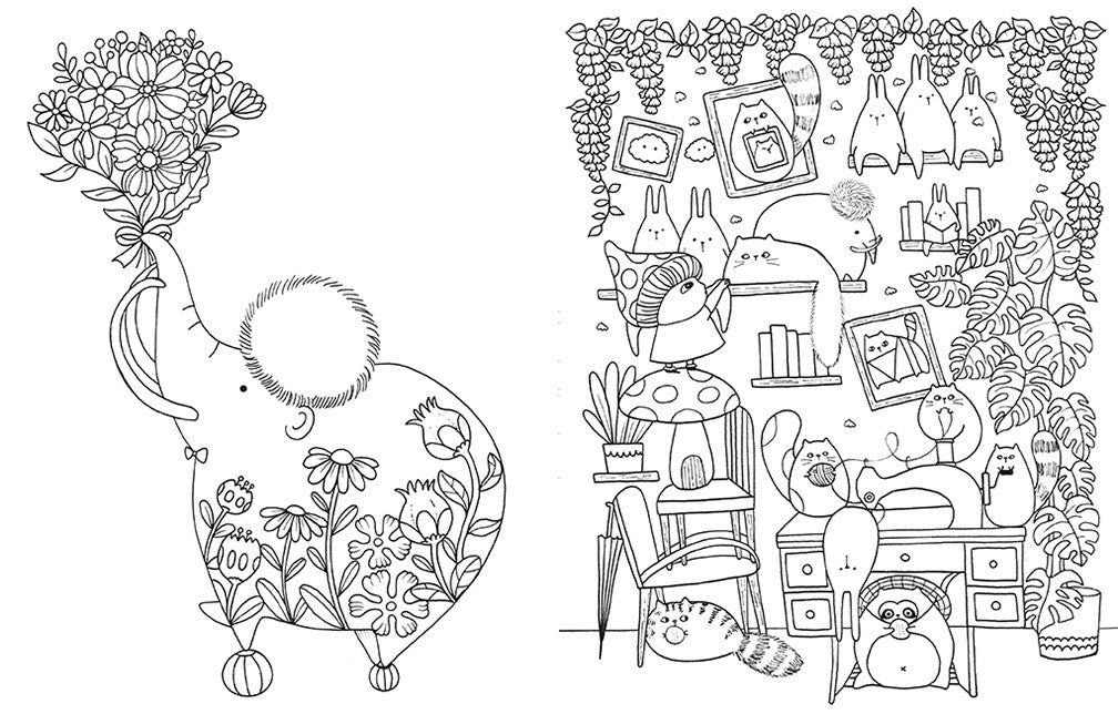 Hachette Book Group A Million Cute Animals - Adorable Animals to Color