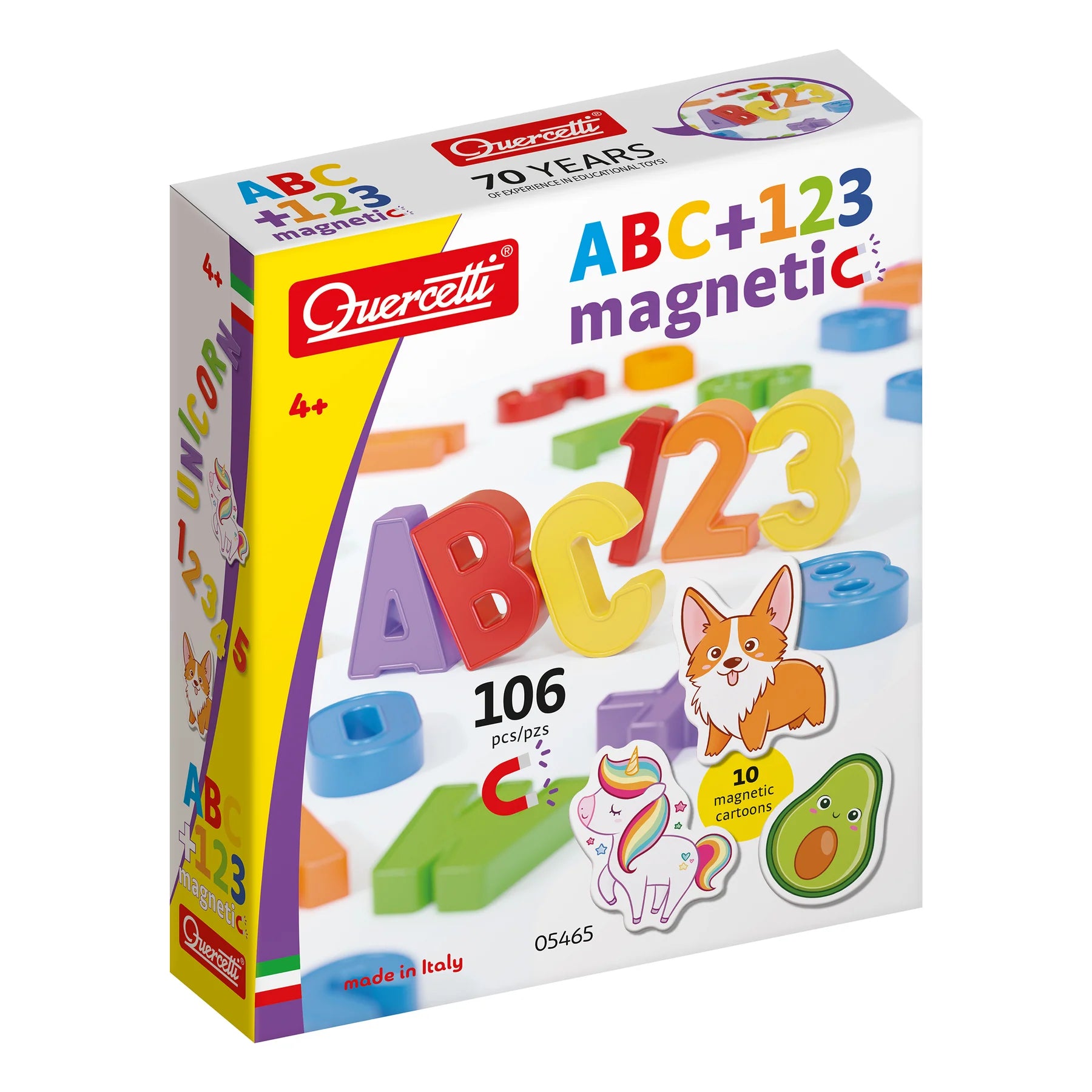 Quercetti ABC 123 Magnetic Letters + Numbers