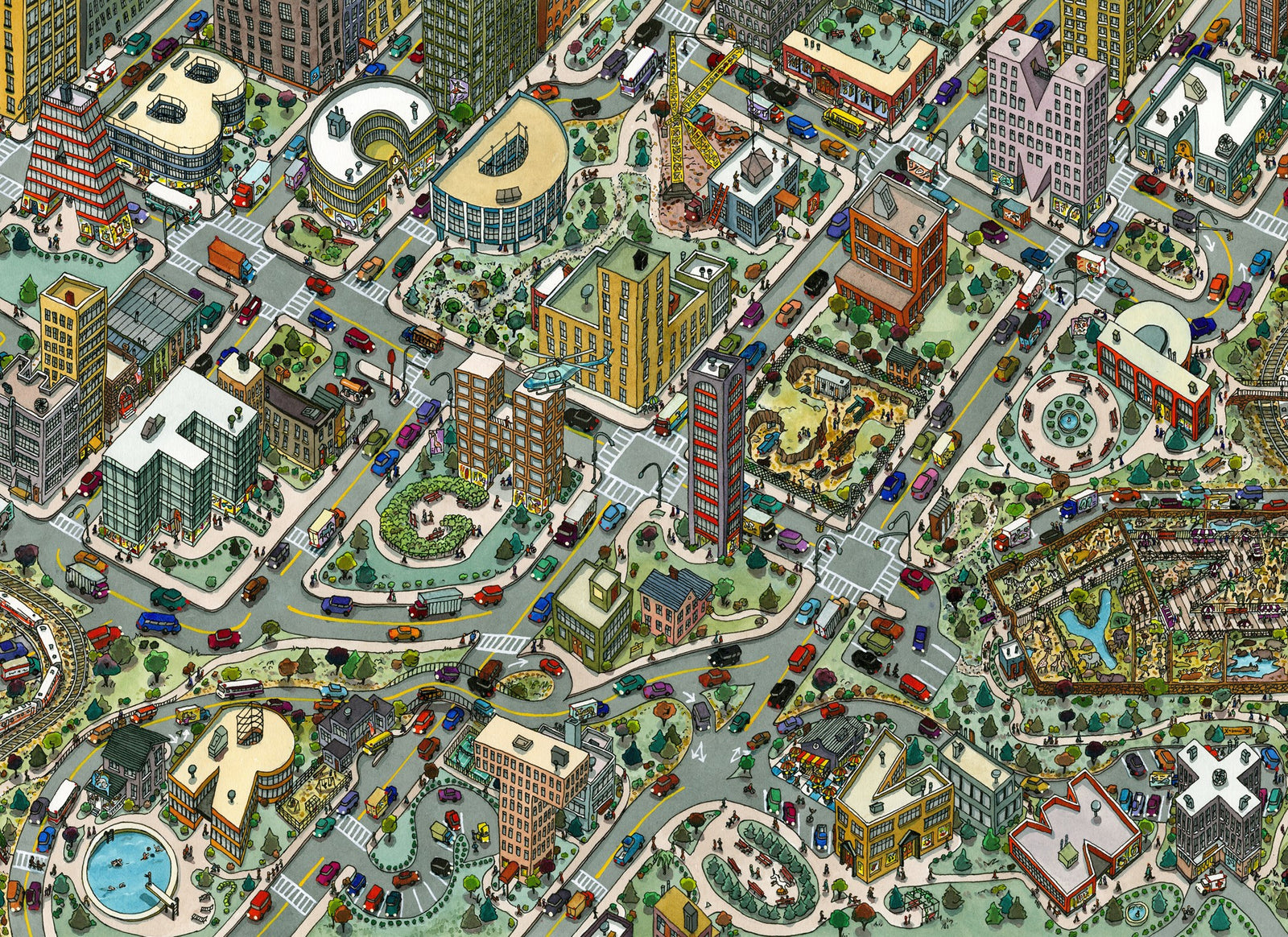 Schiffer Publishing ABCity: Maze & Seek-n-Find