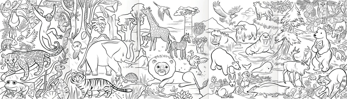 Eeboo Wild Animals Biggie Mini Mural