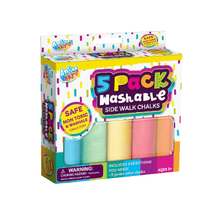 Anker Play 5 Pack Jumbo Sidewalk Chalk