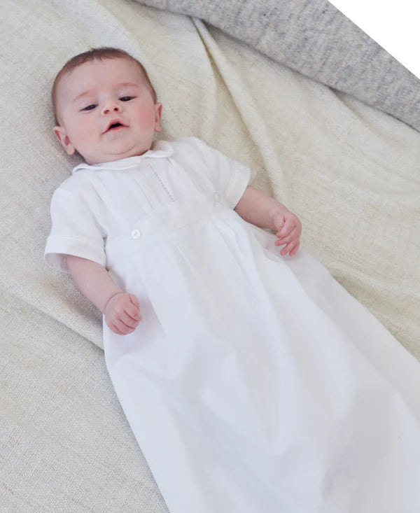 Kissy Kissy Aiden Christening Convertible Gown & Hat Set