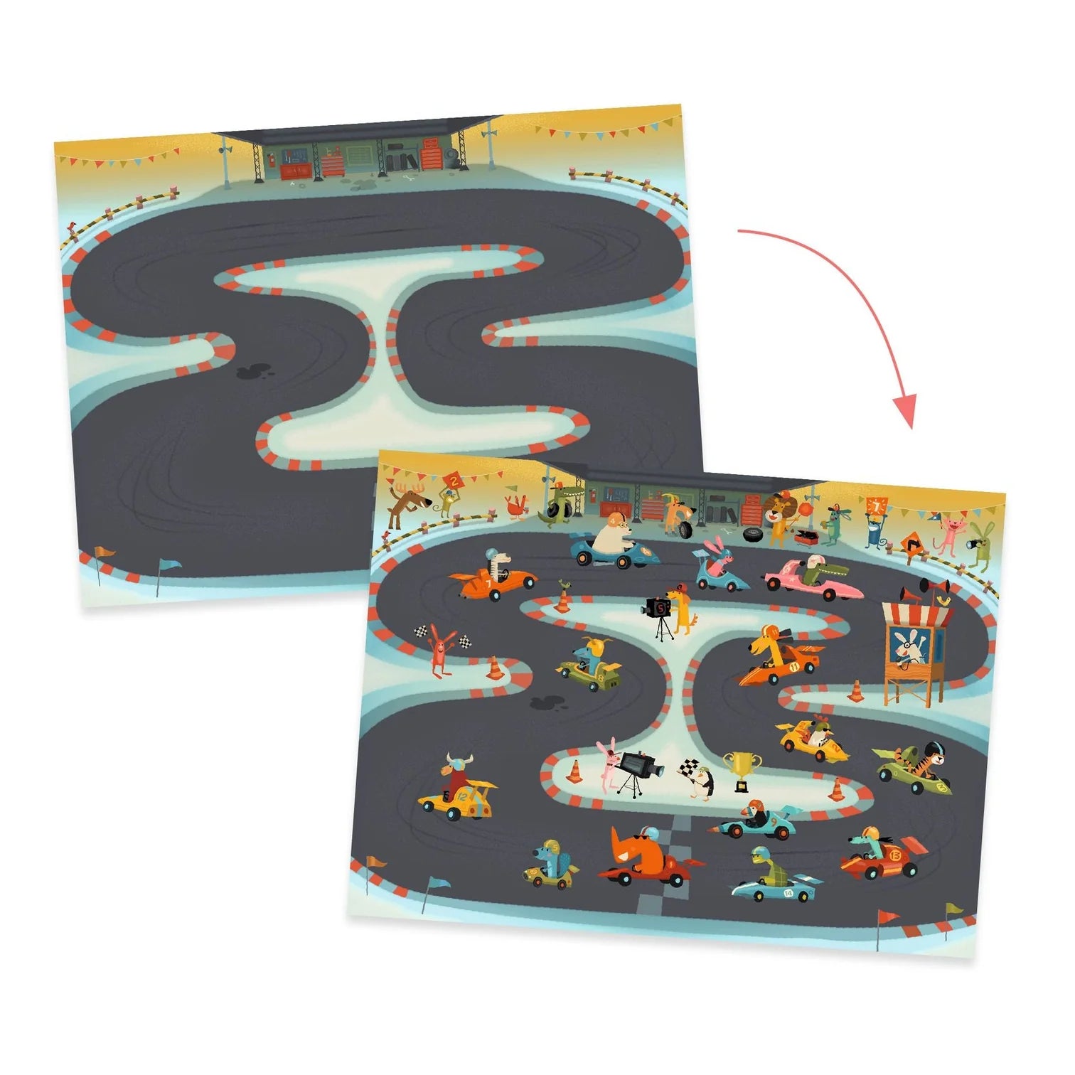 Djeco Asphalt Rub On Transfers