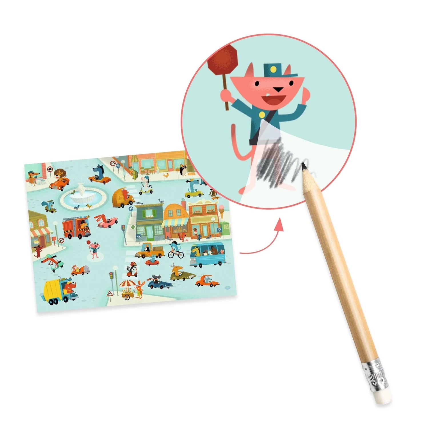 Djeco Asphalt Rub On Transfers