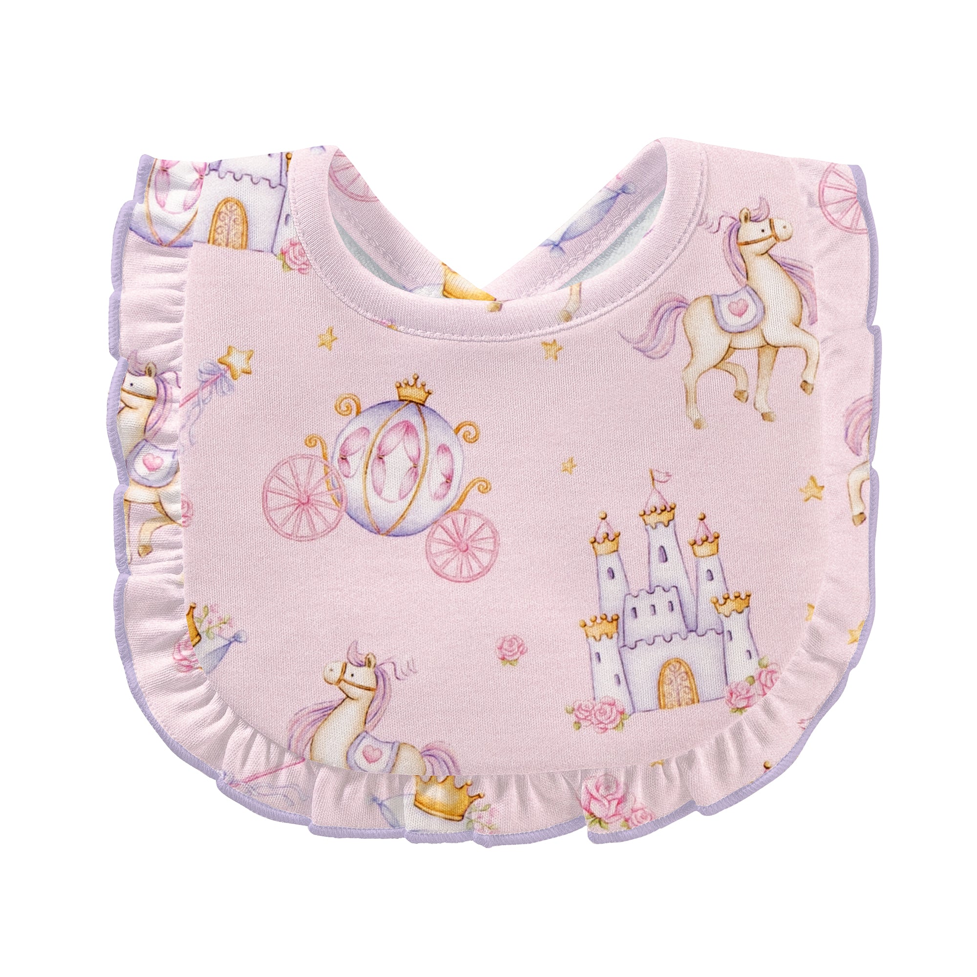 Baby Club Chic Castle Magic Printed Pima Bib with Ruffle
