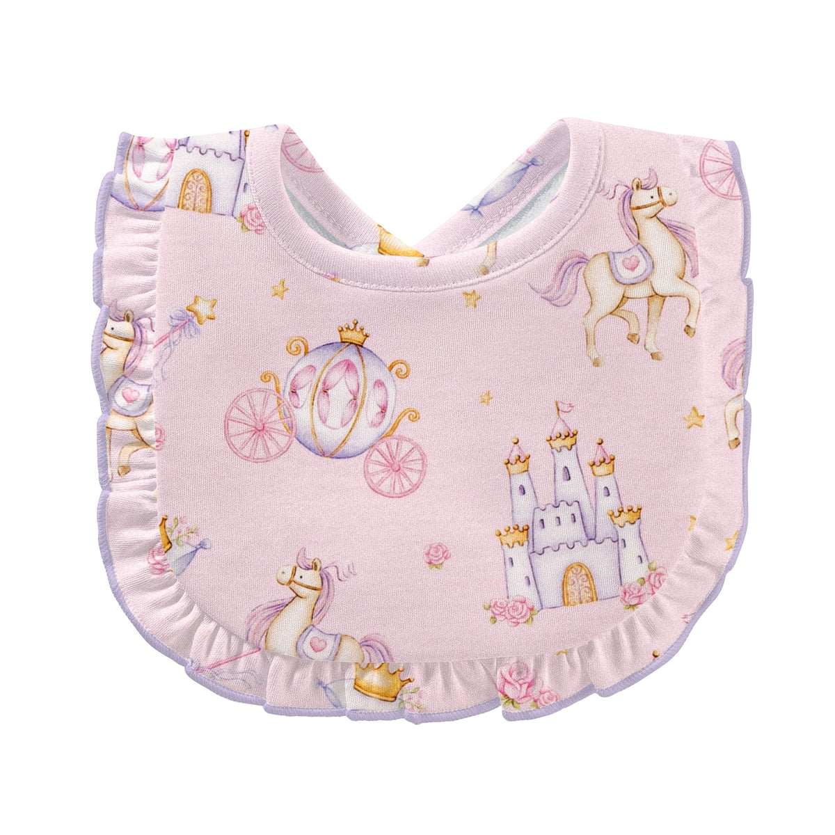 Baby Club Chic Castle Magic Printed Pima Bib with Ruffle