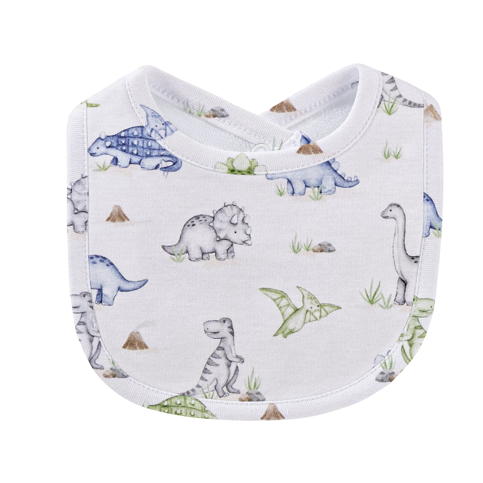 Baby Club Chic Cute Roars Printed Pima Bib