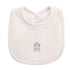 Baby Club Chic Sweet Bows Embroidered Pima Bib with Lace Trim