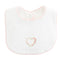 Baby Club Chic Sweet Heart Bib w/Crochet Trim, Pink
