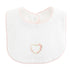 Baby Club Chic Sweet Heart Bib w/Crochet Trim, Pink