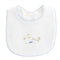 Baby Lambs Bib w/Crochet Trim, Blue
