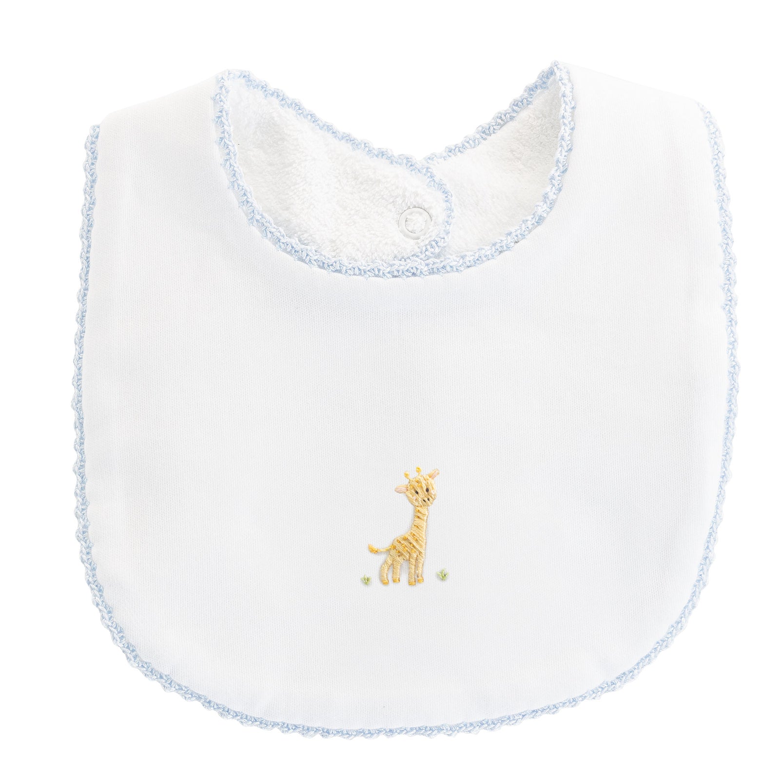 Safari Adventure Bib w/Crochet Trim