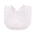 Pink Stripes Printed Bib With Ruffle