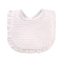 Pink Stripes III Printed Bib With Ruffle