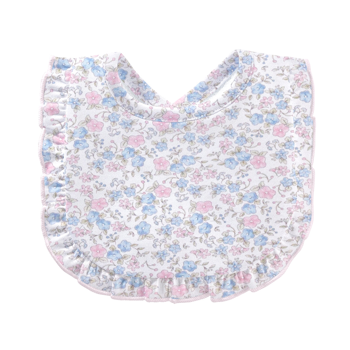 Baby Club Chic Tiny Soft Floral Printed Pima Bib with Ruffle