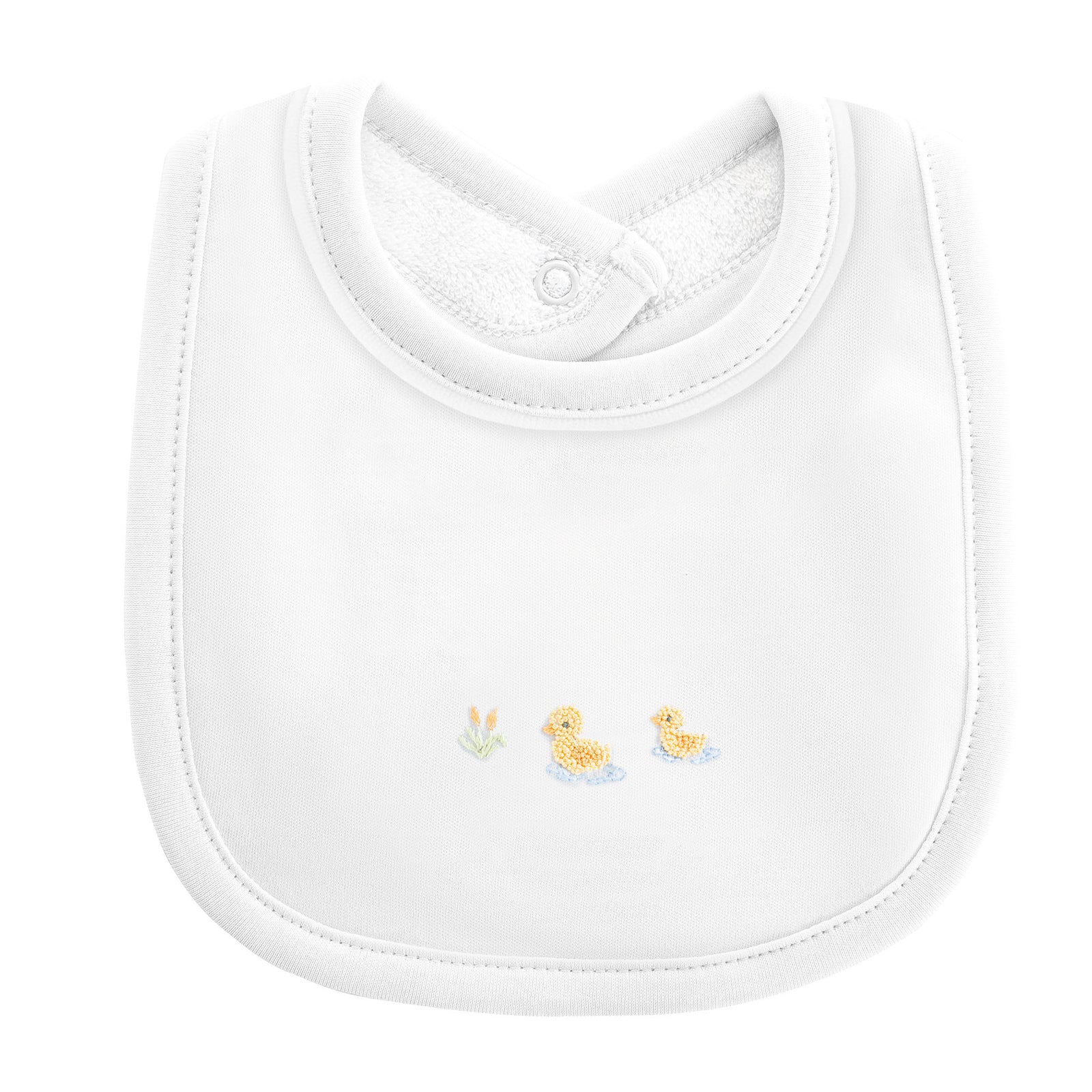 Baby Club Chic Three Little Ducks Bib w/Piping