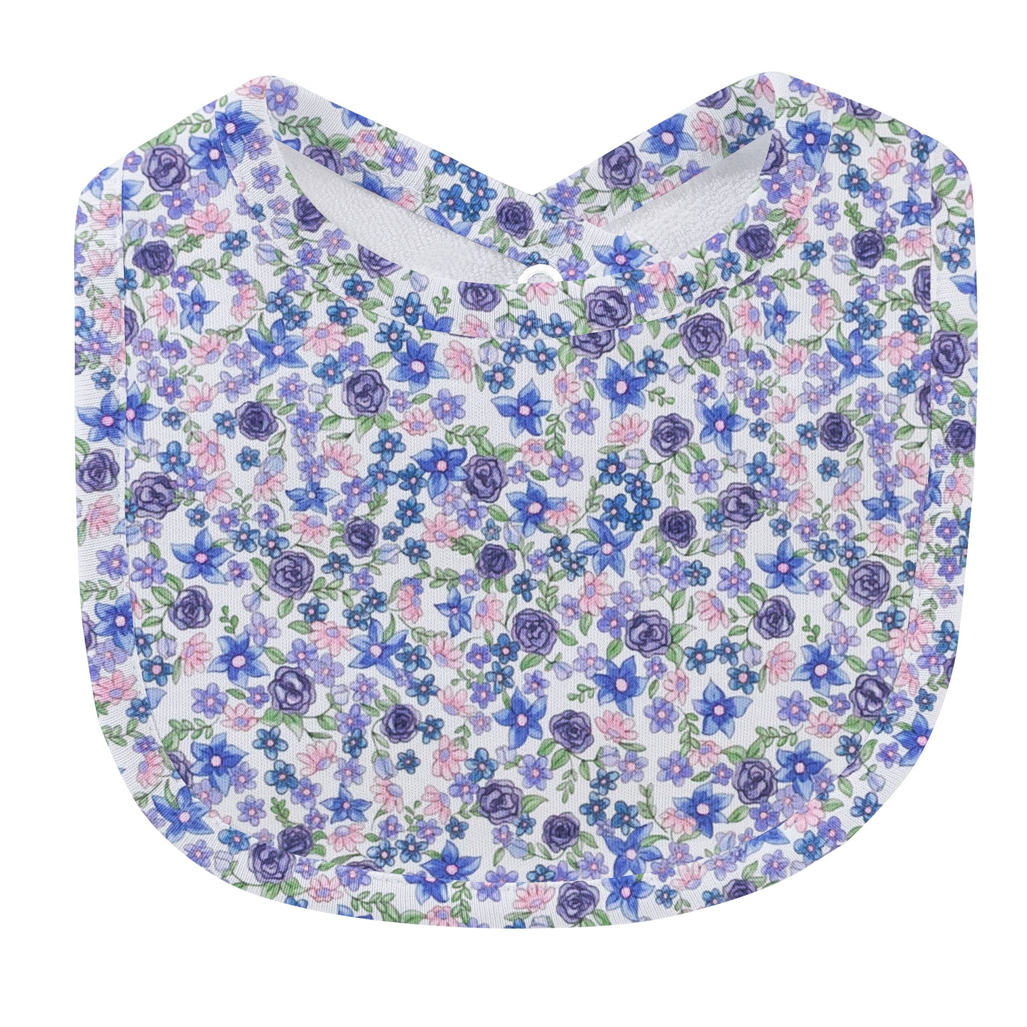 Blue Little Flowers, Printed Bib