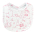 Baby Club Chic Pink Toile Bunnies Bib